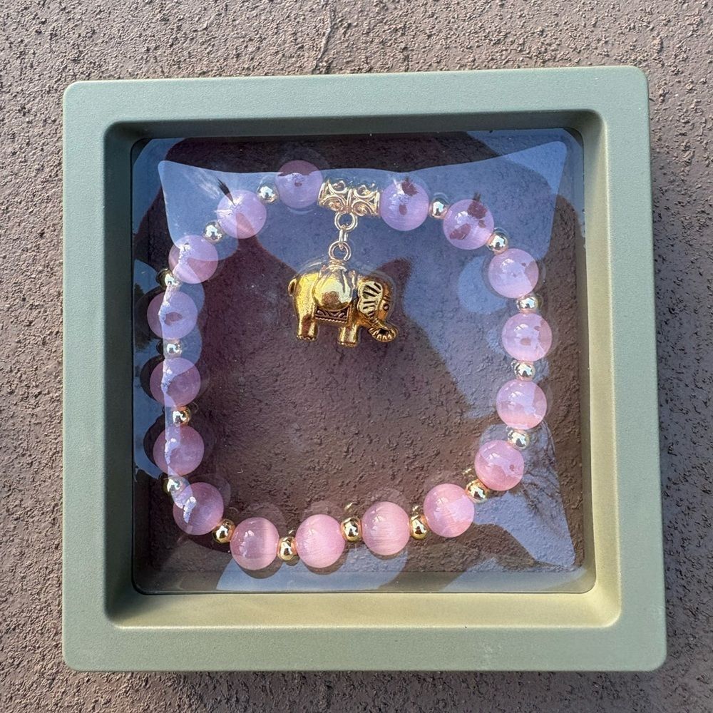 Pink Elephant Bracelet